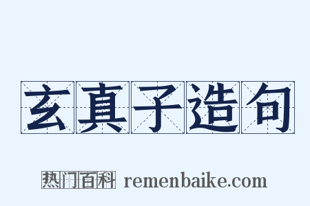 玄真子造句是什么意思的图片